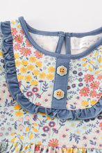 Load image into Gallery viewer, Platinum Blue floral print ruffle dress