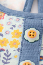 Load image into Gallery viewer, Platinum Blue floral print ruffle dress