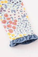 Load image into Gallery viewer, Platinum Blue floral print ruffle dress