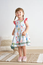 Load image into Gallery viewer, Platinum balloon print ruffle tiered dress