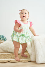 Load image into Gallery viewer, Platinum star print ruffle girl bubble