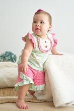 Load image into Gallery viewer, Platinum star print ruffle girl set