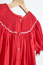 Load image into Gallery viewer, Red candy hand smocked dress