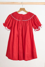 Load image into Gallery viewer, Red candy hand smocked dress
