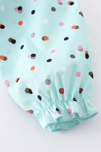 Load image into Gallery viewer, Platinum mint floral print baby girl romper