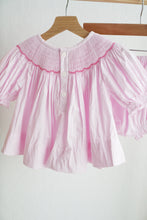 Load image into Gallery viewer, Pink christmas tree hand smocked bloomer set