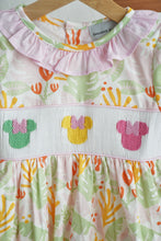 Load image into Gallery viewer, Sweet island character hand smocked bloomer set
