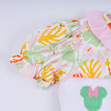 Load image into Gallery viewer, Sweet island character hand smocked ruffle pants set