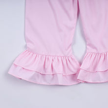 Load image into Gallery viewer, Sweet island character hand smocked ruffle pants set