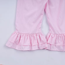Load image into Gallery viewer, Mint christmas nutcracker hand smocked gingham ruffle pants set