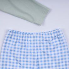 Load image into Gallery viewer, Sage cow hand smocked gingham pants set