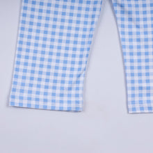 Load image into Gallery viewer, Sage cow hand smocked gingham pants set