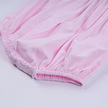 Load image into Gallery viewer, Red character hand smocked plaid ruffle bubble