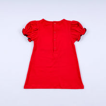 Load image into Gallery viewer, Red character hand smocked dress