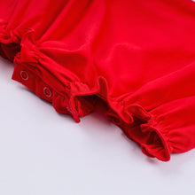 Load image into Gallery viewer, Red character hand smocked bubble