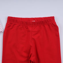 Load image into Gallery viewer, Red gingerbread hand smocked ruffle pants set