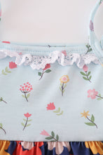 Load image into Gallery viewer, Blue floral bloomer set