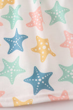 Load image into Gallery viewer, Blue seashell bow ruffle shorts set