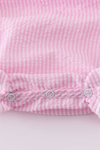 Load image into Gallery viewer, Pink Stripe Seersucker Character French Knot Bubble