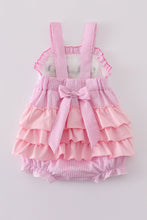 Load image into Gallery viewer, Pink Stripe Seersucker Character French Knot Bubble