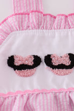 Load image into Gallery viewer, Pink Stripe Seersucker Character French Knot Bubble