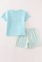 Load image into Gallery viewer, Blue animals birthday embroidery boy set