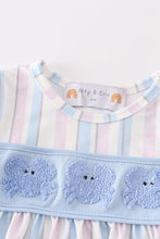 Load image into Gallery viewer, Crab french knot stripe girl bubble