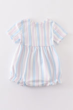 Load image into Gallery viewer, Crab french knot stripe girl bubble