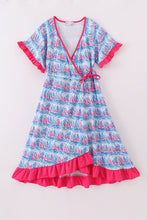 Load image into Gallery viewer, Blue sailboat serenade print mom&me dress