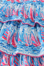 Load image into Gallery viewer, Blue sailboat serenade print mom&me dress