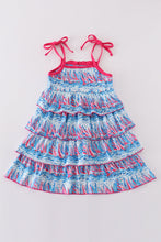 Load image into Gallery viewer, Blue sailboat serenade print mom&me dress