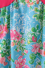 Load image into Gallery viewer, Pink floral character print mom dress