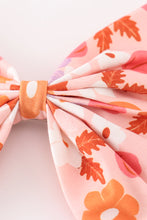 Load image into Gallery viewer, Pumpkin floral print 1pc hair bow