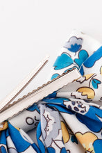 Load image into Gallery viewer, Blue floral print hair sailor bow
