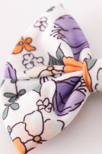 Load image into Gallery viewer, Coral floral print 2pcs piggie hair bow