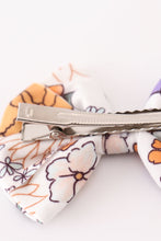 Load image into Gallery viewer, Coral floral print 2pcs piggie hair bow