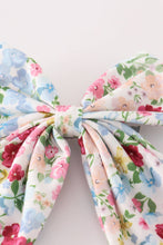 Load image into Gallery viewer, Pink floral print sailor hair bow