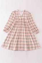 Load image into Gallery viewer, Green watercolor plaid mom&me dress