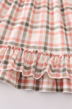 Load image into Gallery viewer, Green watercolor plaid mom&me dress
