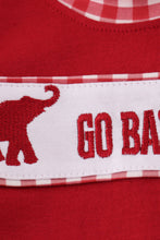 Load image into Gallery viewer, Maroon Alabama embroidery romper