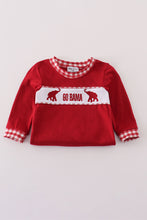 Load image into Gallery viewer, Maroon Alabama embroidery romper