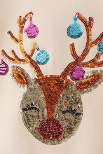 Load image into Gallery viewer, Beige reindeer sequin bloomer set