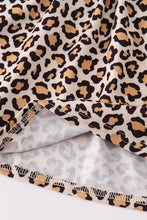 Load image into Gallery viewer, Forest tree applique leopard ruffle skorts set