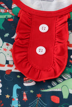Load image into Gallery viewer, Green dinosaur print ruffle pants set
