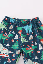 Load image into Gallery viewer, Green dinosaur print ruffle pants set