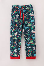 Load image into Gallery viewer, Green dinosaur print mom pajamas pants
