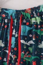 Load image into Gallery viewer, Green dinosaur print mom pajamas pants