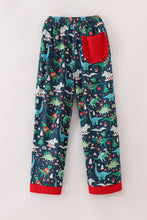 Load image into Gallery viewer, Green dinosaur print mom pajamas pants