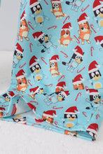 Load image into Gallery viewer, Blue christmas character print dad pajamas pants
