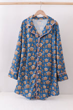 Load image into Gallery viewer, Navy gingerbread print mom gown